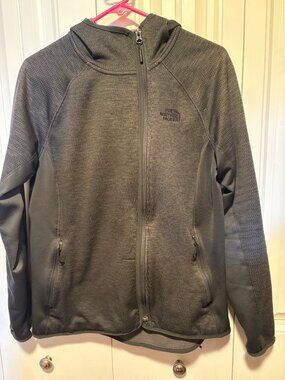 The North Face Women's Gray Fleece Thermal Jacket with Hood Size Large